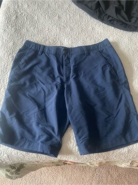 Under Armour Navy Flat-Front Performance Shorts